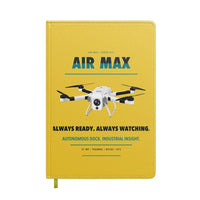Thumbnail for Percepto Air Max design on yellow notebook