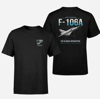 Thumbnail for F-106A Delta Dart design on black t-shirt, double-side print
