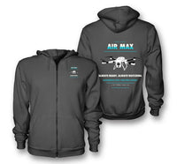 Thumbnail for Percepto Air Max design on dark gray zipped hoodie