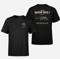 Thumbnail for Westland Wasp HAS1 design on black t-shirt, double-side print