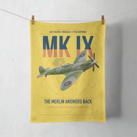 Thumbnail for Supermarine Spitfire Mk IX design on yellow towel