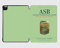 Thumbnail for Ashgabat International Airport (ASB) design on light green ipad tablet case