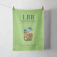 Thumbnail for Lubbock Preston Smith International Airport (LBB) design on light green towel