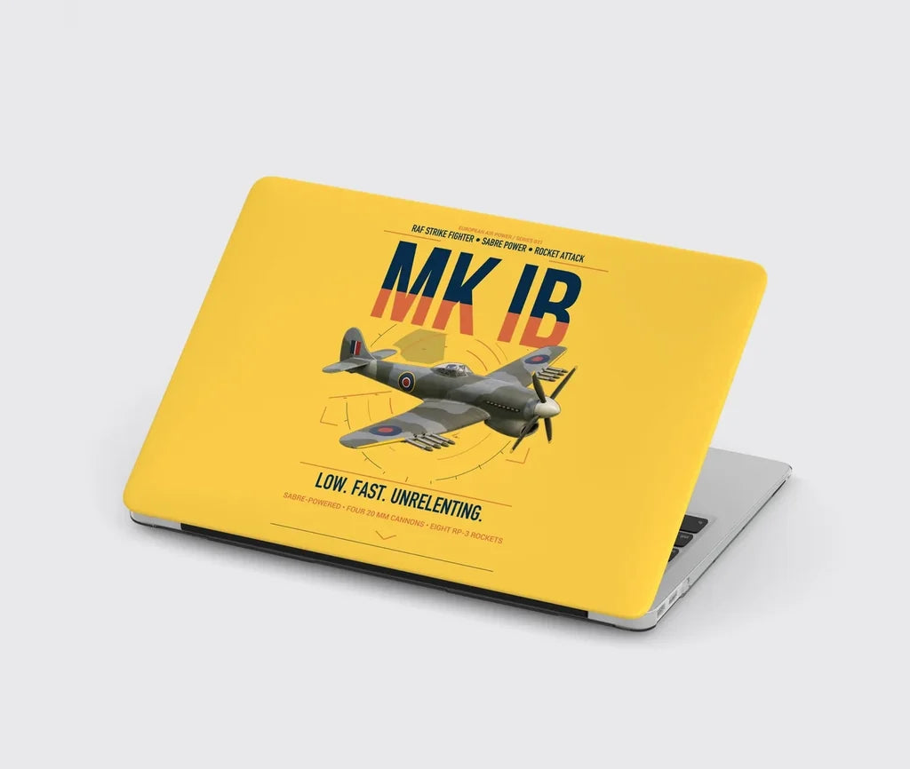 Hawker Typhoon Mk IB design on yellow MacBook case