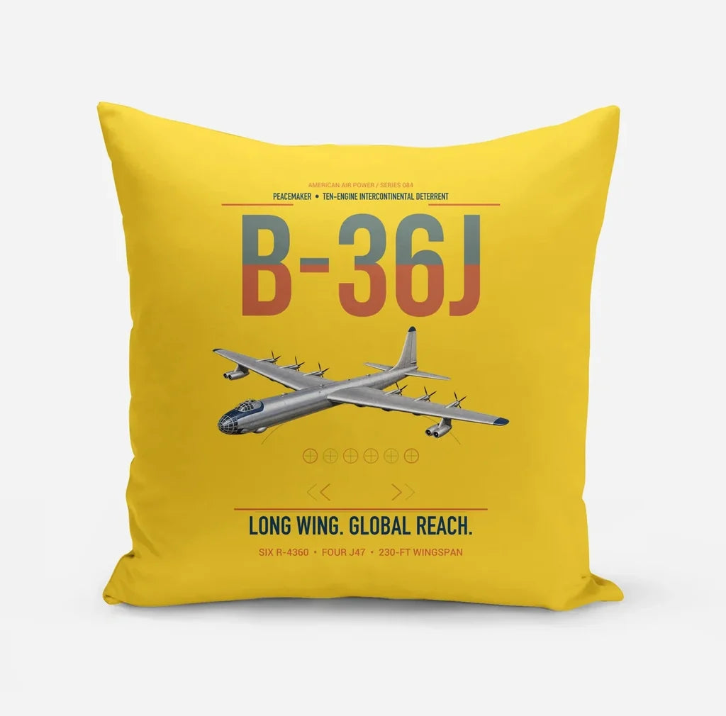 B-36J Peacemaker design on yellow pillow