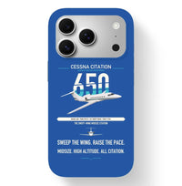 Thumbnail for Cessna Citation 650 - Citation III design on blue magsafe iphone case, for iPhone 17 Pro