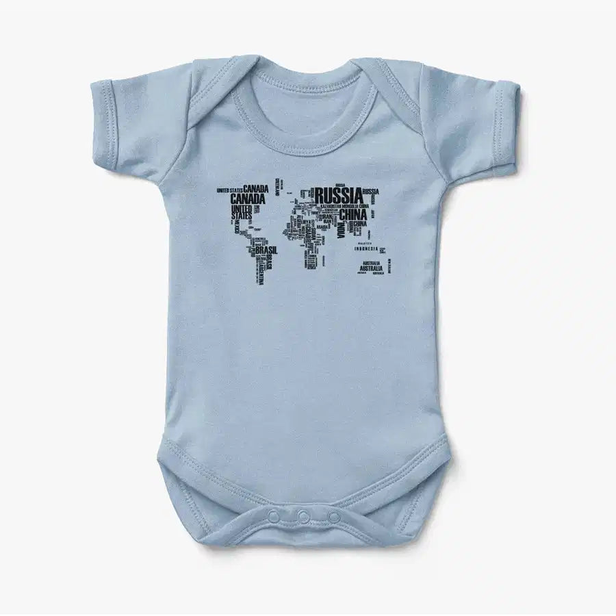 World Map Baby Bodysuit - view 3