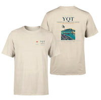 Thumbnail for Thunder Bay International Airport (YQT) design printed on beige double-side t-shirt