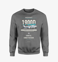 Thumbnail for Beechcraft 1900D design on gray sweatshirt