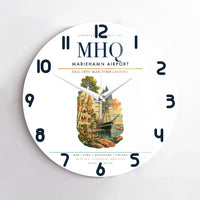Thumbnail for Mariehamn Airport (MHQ) design on white no frame wall clock