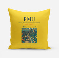 Thumbnail for Región de Murcia International Airport (RMU) design on yellow pillow