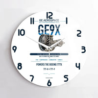 Thumbnail for GE9X design on white no frame wall clock