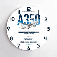 Thumbnail for Airbus A350-900 design on white no frame wall clock