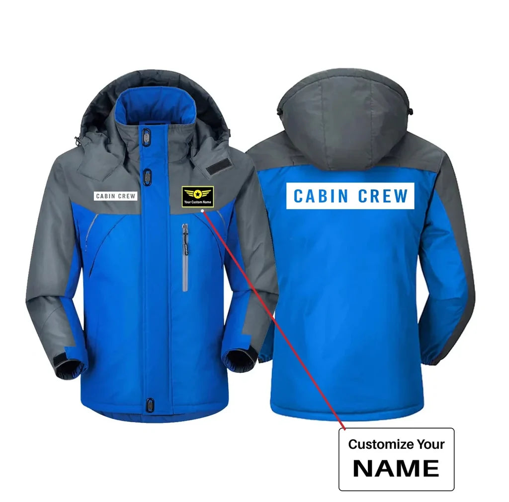 Customisable Cabin Crew Text Winter Jacket - view 3