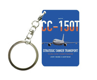 Thumbnail for Airbus CC-150T Polaris design on blue designed key chain, double-side print