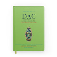 Thumbnail for Hazrat Shahjalal International Airport Dhaka (DAC) design on light green notebook