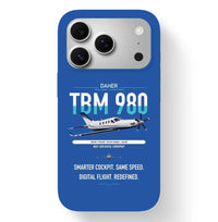 Thumbnail for Daher TBM 980 design on blue magsafe iphone case, for iPhone 17 Pro