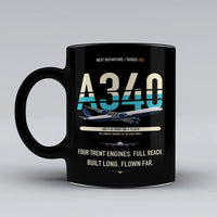 Thumbnail for A340-600 Mug design on black airbus