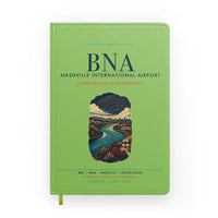 Thumbnail for Nashville International Airport (BNA) design on light green notebook