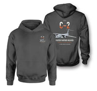 Thumbnail for Kawasaki C-2 design on dark gray double-side hoodie, double-side print