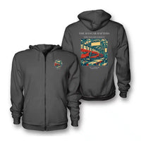 Thumbnail for VINTAGE G4166 - The Hangar Rafters - Premium Zipped Hoodie design on darkgray