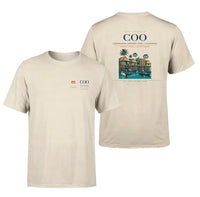 Thumbnail for Cadjehoun Airport (COO) design printed on beige double-side t-shirt