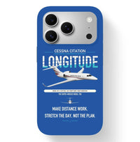 Thumbnail for Cessna Citation Longitude design on blue magsafe iphone case, for iPhone 17 Pro