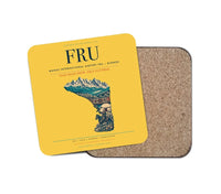 Thumbnail for Manas International Airport (FRU) design on yellow 1 piece coaster