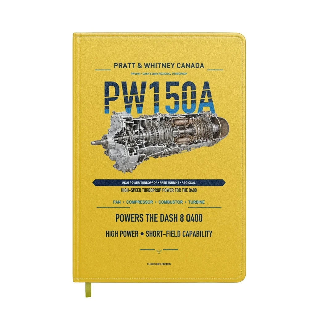 PW150A design on yellow notebook