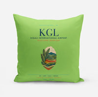 Thumbnail for Kigali International Airport (KGL) design on light green pillow