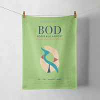 Thumbnail for Bordeaux Airport (BOD) design on light green towel