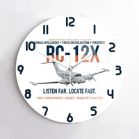 Thumbnail for RC-12X Guardrail Signals From Above design on white no frame wall clock