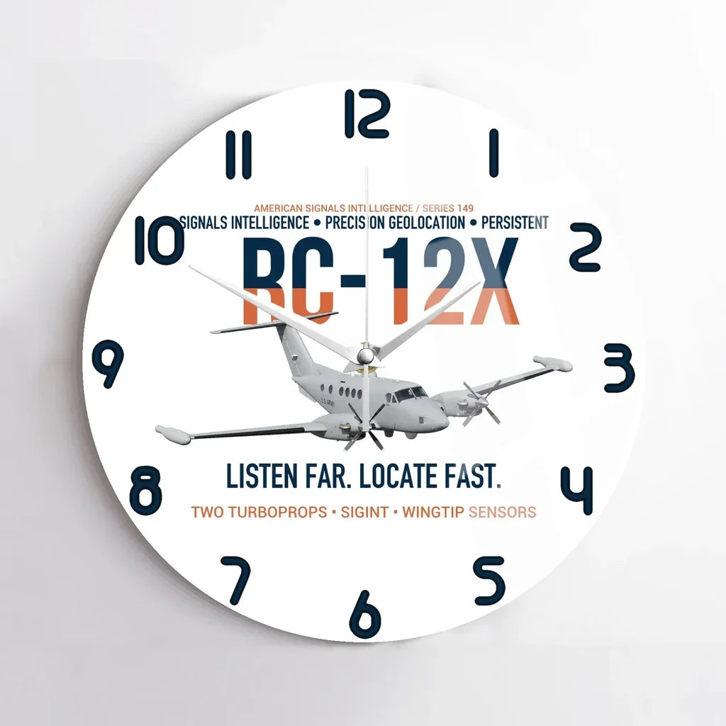 RC-12X Guardrail Signals From Above design on white no frame wall clock