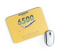 Thumbnail for Bombardier Global 6500 design on yellow rectangle mouse pad