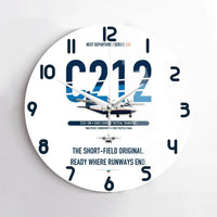 Thumbnail for CASA C-212-100 Aviocar design on white no frame wall clock