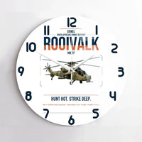 Thumbnail for Denel Rooivalk Mk 1F design on white no frame wall clock