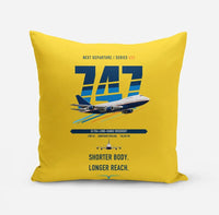 Thumbnail for Boeing 747SP design on yellow pillow