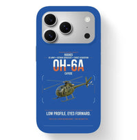 Thumbnail for Hughes OH-6A Cayuse design on blue magsafe iphone case, for iPhone 17 Pro