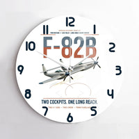 Thumbnail for F-82B Twin Mustang design on white no frame wall clock