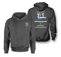Thumbnail for Cessna Citation XLS design on dark gray double-side hoodie, double-side print