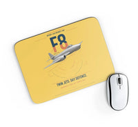Thumbnail for Gloster Meteor F8 design on yellow rectangle mouse pad