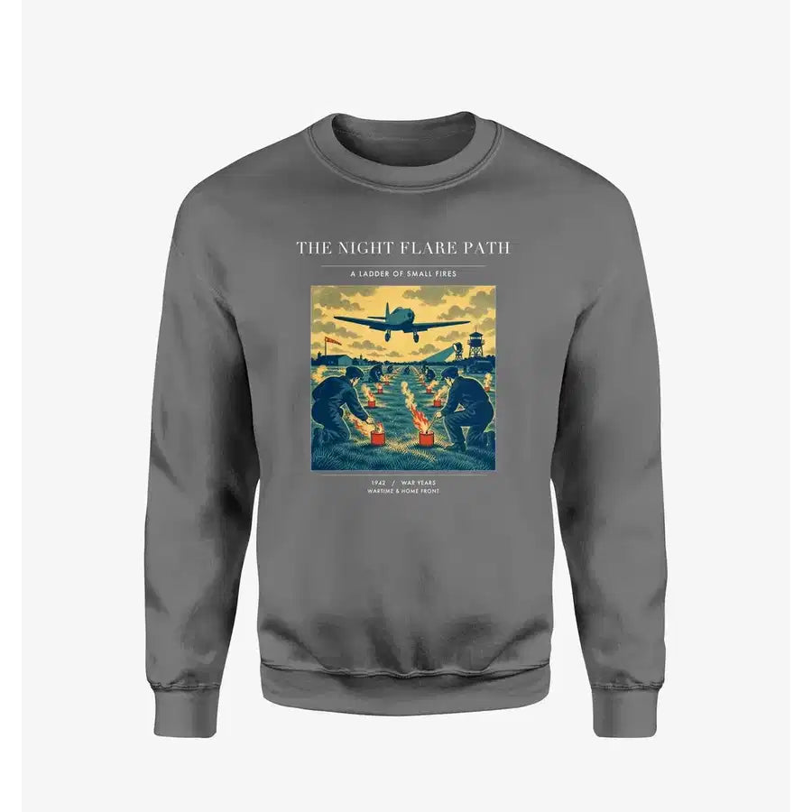 VINTAGE G4525 - The Night Flare Path - Designed Sweatshirts design on gray