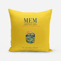 Thumbnail for Frederick W. Smith International Airport Memphis (MEM) design on yellow pillow