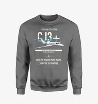 Thumbnail for Cessna Citation CJ3+ design on gray sweatshirt