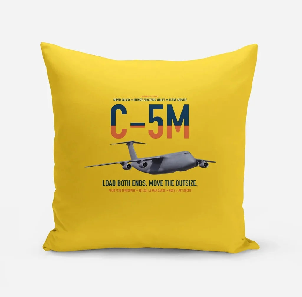 C-5M Super Galaxy design on yellow pillow