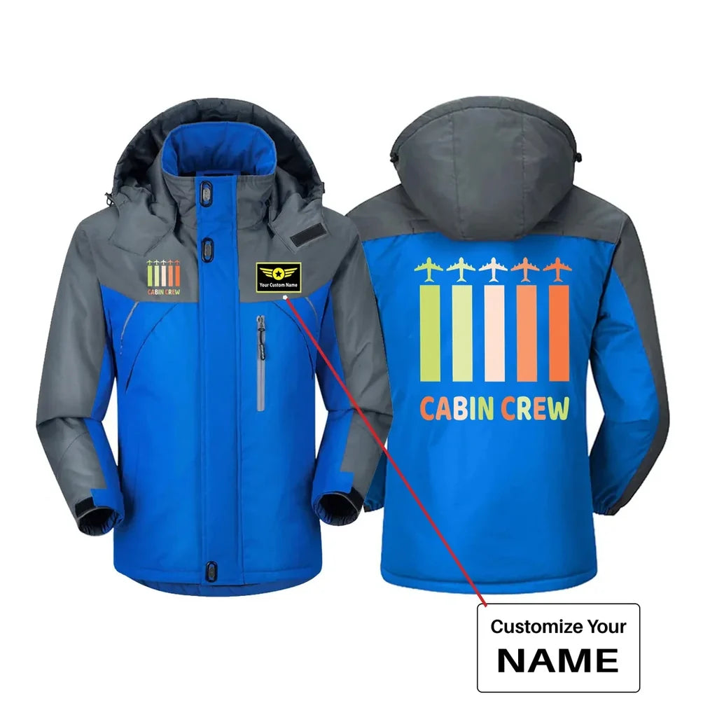 Customisable Colourful Cabin Crew Winter Jacket - view 3