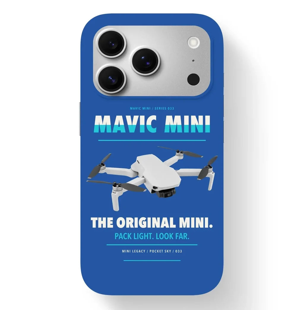 DJI Mavic Mini Case design on blue iphone case