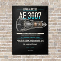 Thumbnail for AE 3007 vertical canvas print - framed - black background