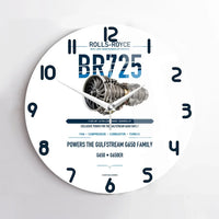 Thumbnail for BR725 design on white no frame wall clock