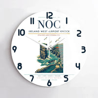 Thumbnail for Ireland West Airport Knock (NOC) design on white no frame wall clock